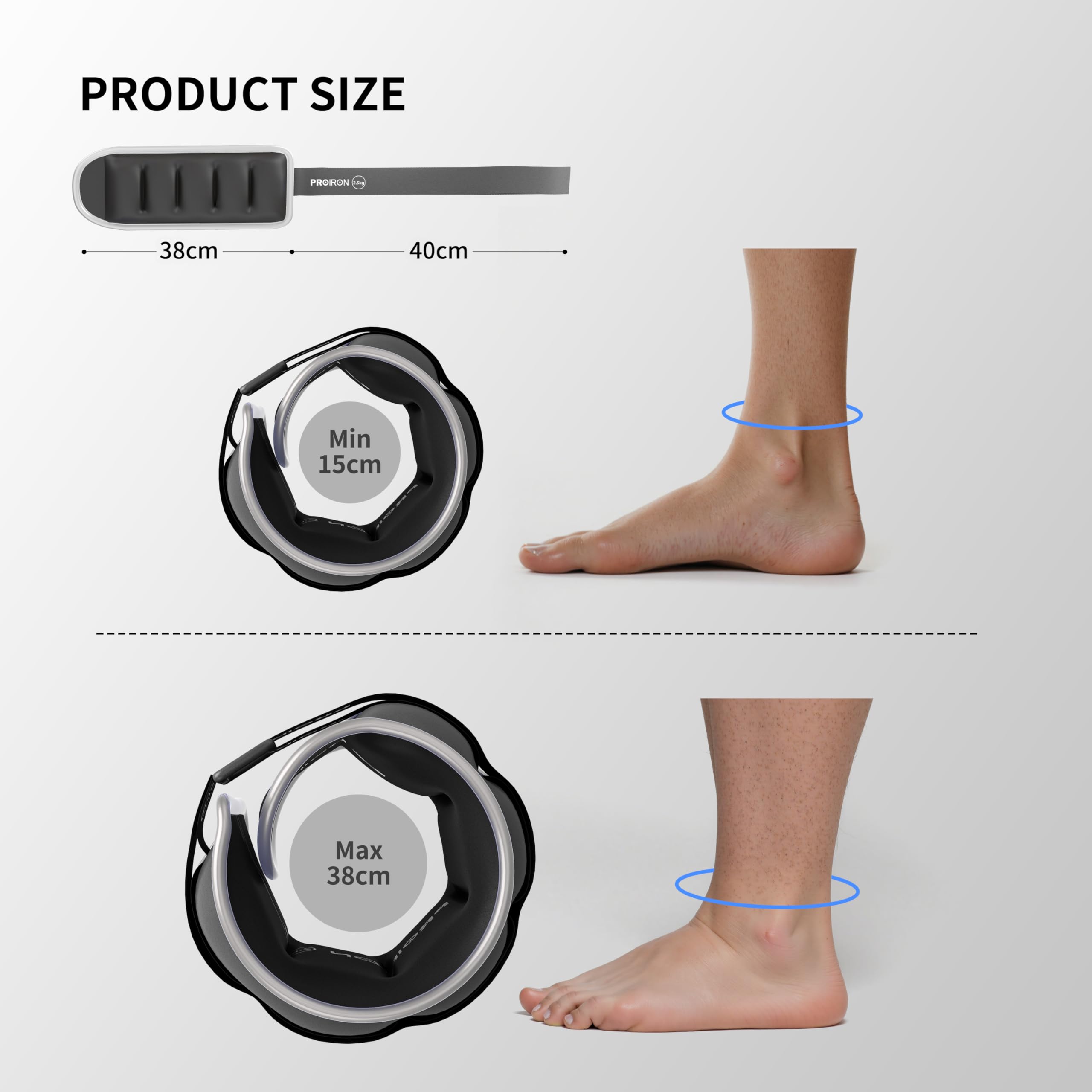 Cavigliere E Polsiere Appesantite Regolabili - Per Fitness, Yoga, Jogging, Palestra E Riabilitazione - Foto 14