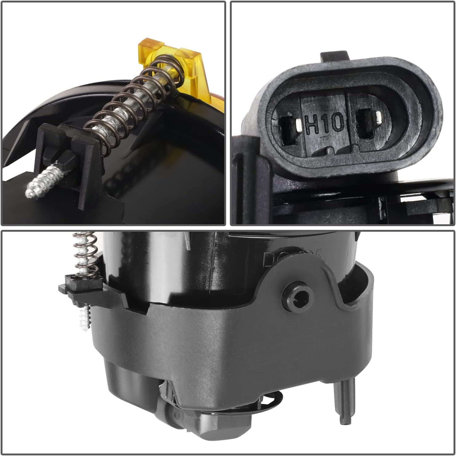 DNA MOTORING FL-ZTL-310-AM Fog Light Driver & Passenger Side [Compatible with 05-08 Pacifica / 05-09 Sebring / 05-09 Town & Country]