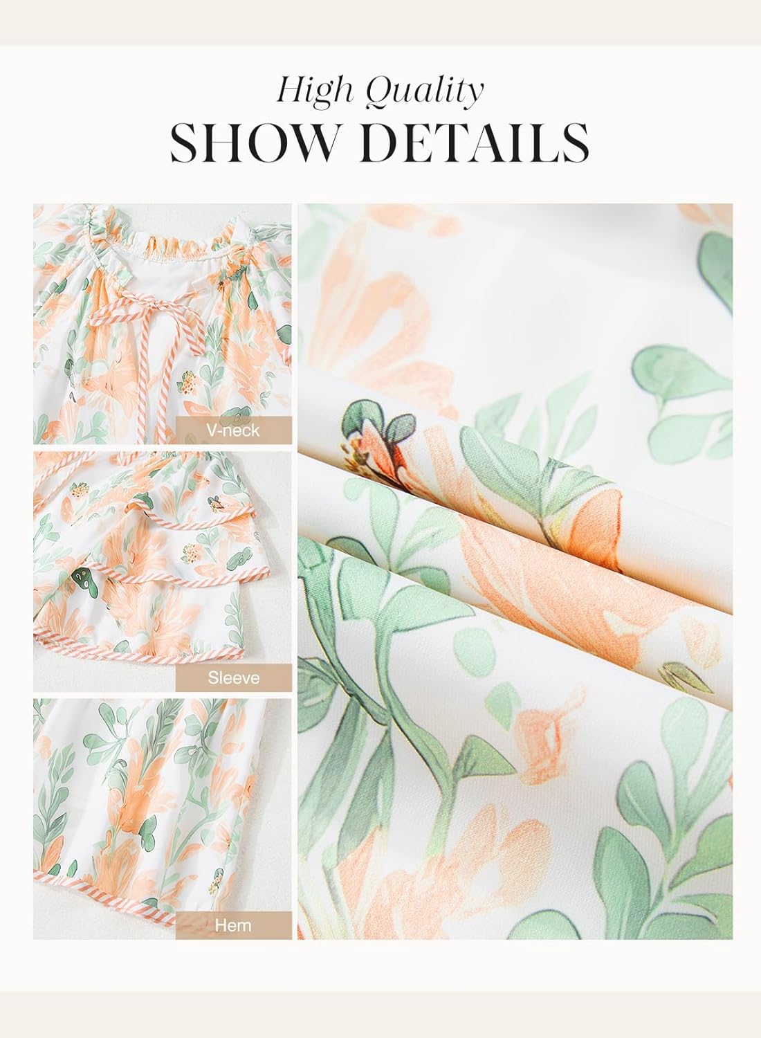 Dokotoo Womens Summer Dresses 2026 Boho Floral V Neck Drawstring Ruffle Short Sleeve Casual A-Line Swing Mini Dress Sundress - Image 5