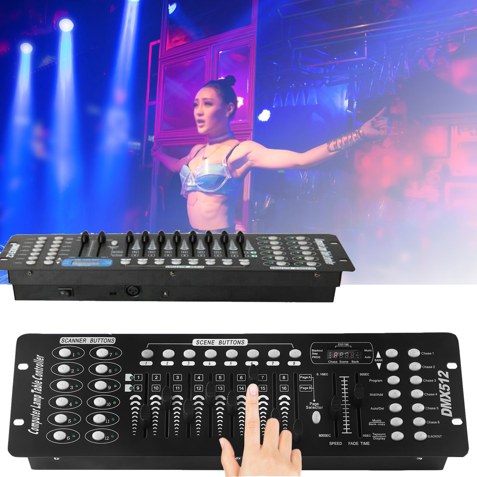 FHRKA 192 DMX 512 Stage Light Controller, 6 Programmable Preset Programs, Anti-leakage Protection, Effective Heat Dissipation
