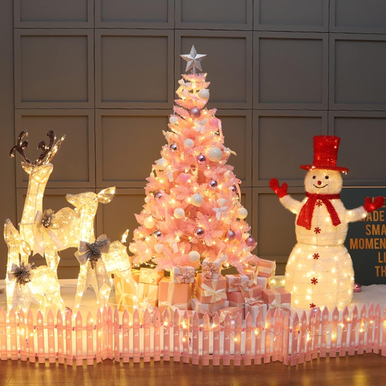 Árbol De Navidad Artificial Preiluminado De 4 Pies, árbol De Navidad De Escritorio Enchufable Con 70 Luces, 210 Puntas De Rama, Mini Decoración De árbol De Navidad Para Interiores Y Exteriores