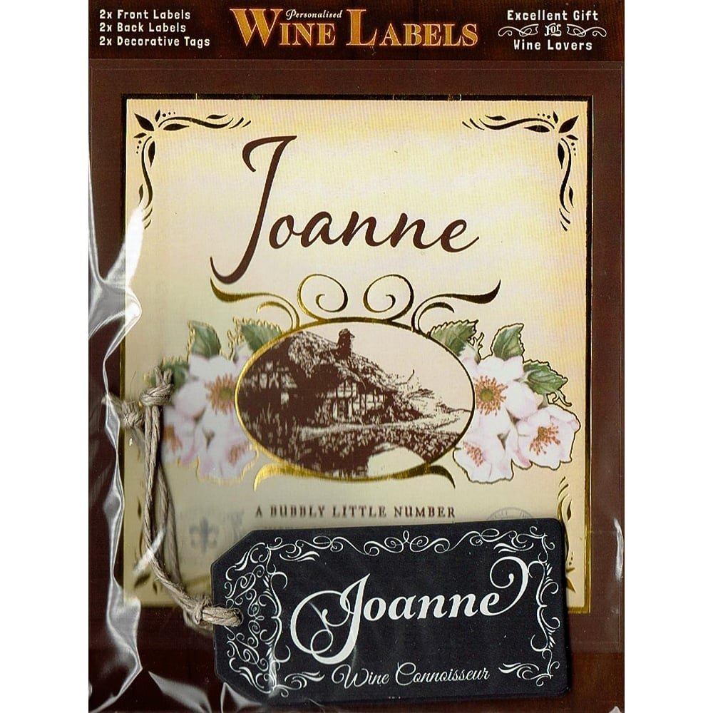 Mulberry Studios Personalised Wine Label Joanne WL079