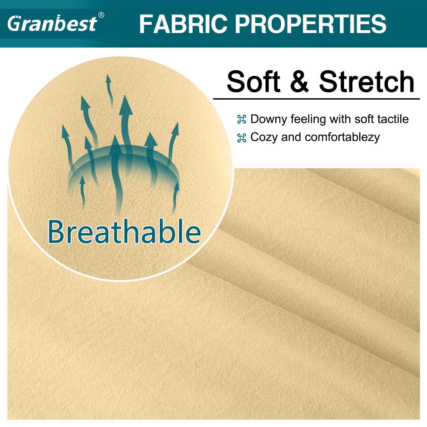 Granbest Stretch Sofa Cover 3 Seater Super Soft Spandex Sofa Slipcover for Dogs Pet Couch Cover Furniture Protector with Elastic Bottom(3 Seater,Apricot Yellow) - Image 4