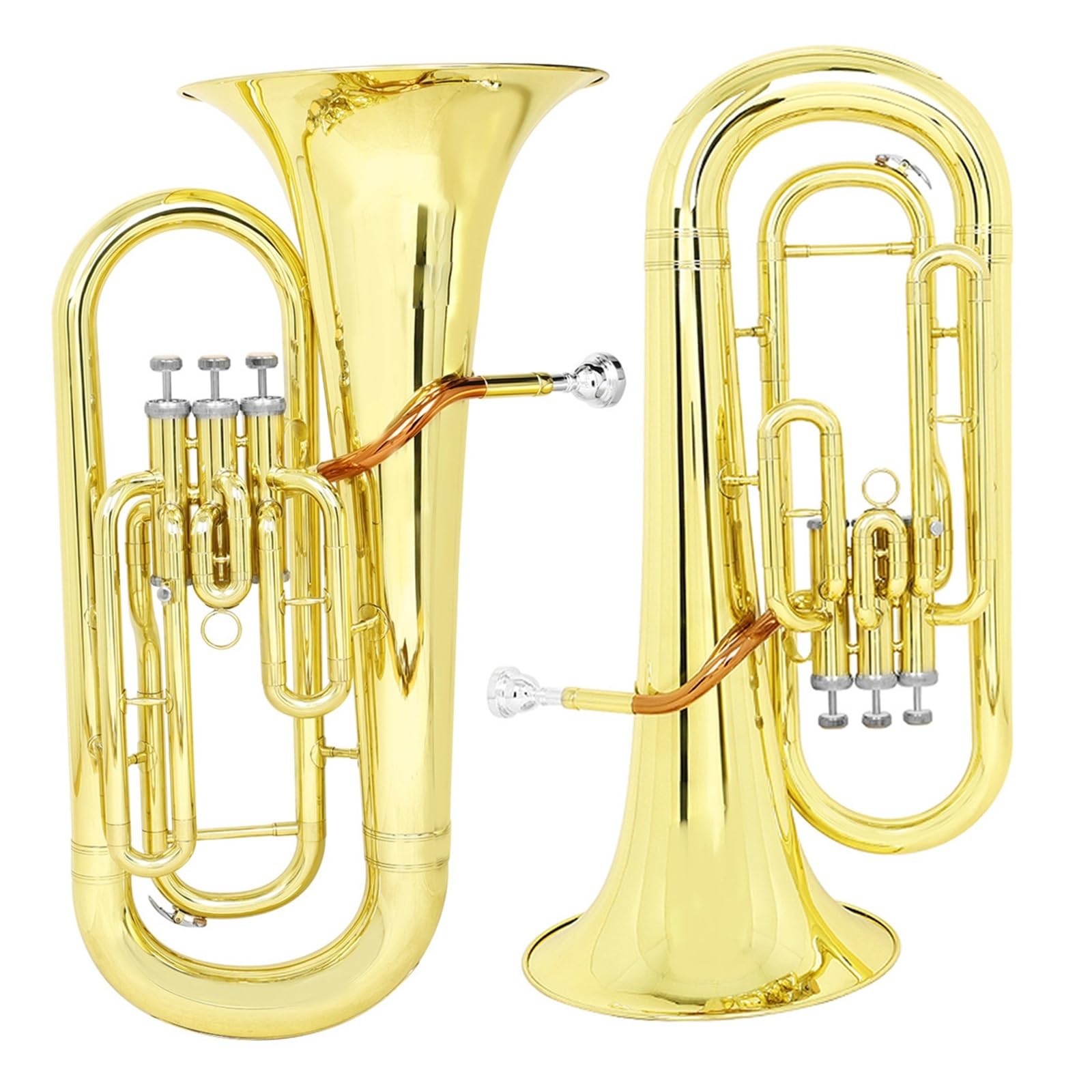 Eufonium Mosiądzu Euphonium Bb Tone Mosiądz Trzy Zawory Profesjonalne Instrumenty Muzyczne Początkujący Łatwy Do Gry