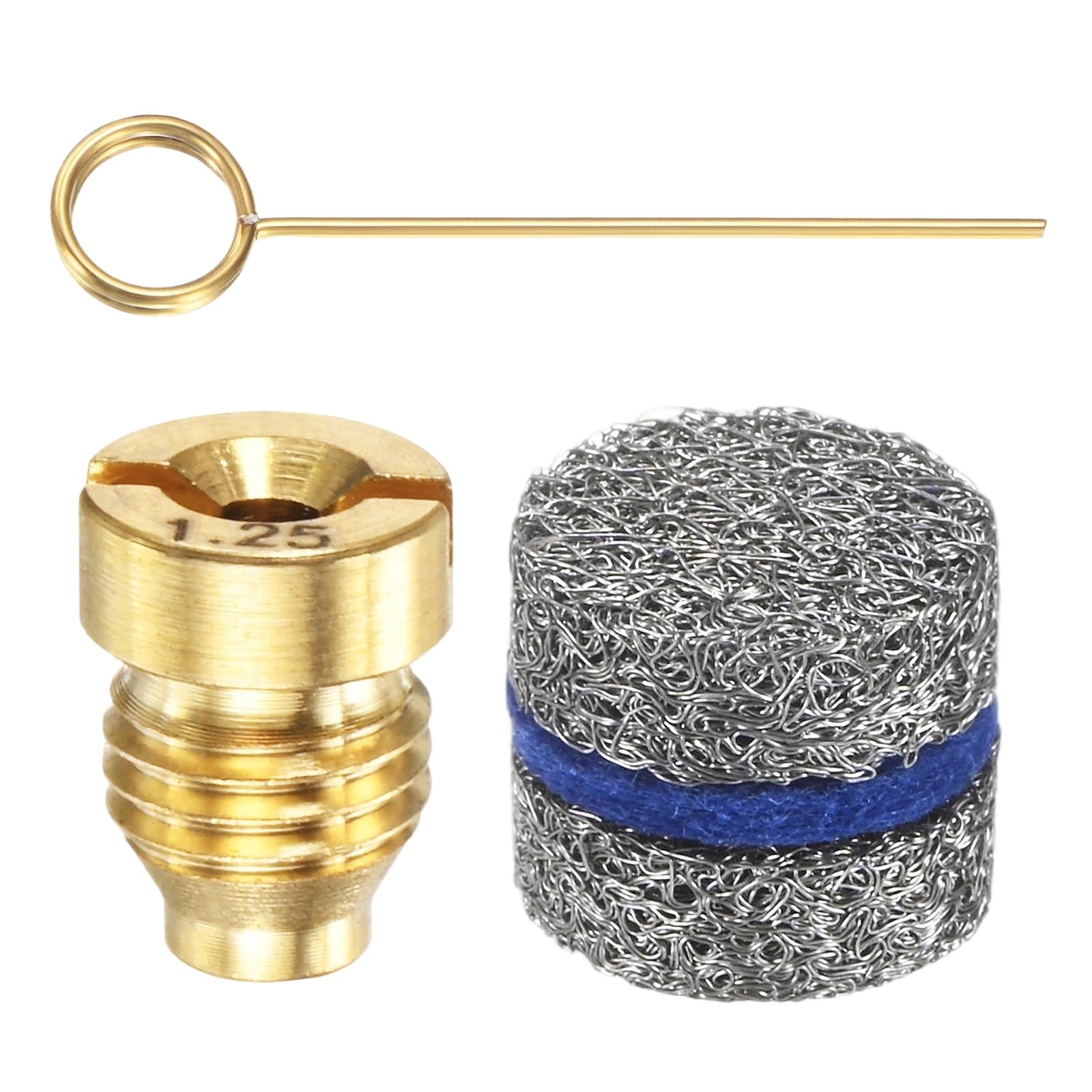 M METERXITY 1-Set 1.25mm Orifice 3 Layer Foam Cannon Nozzle and Foam Maker Meshes Kit with Cleaning Needle, Copper Replacement Thread Nozzle Tips and Mesh Filter for Cleaning Vehicles