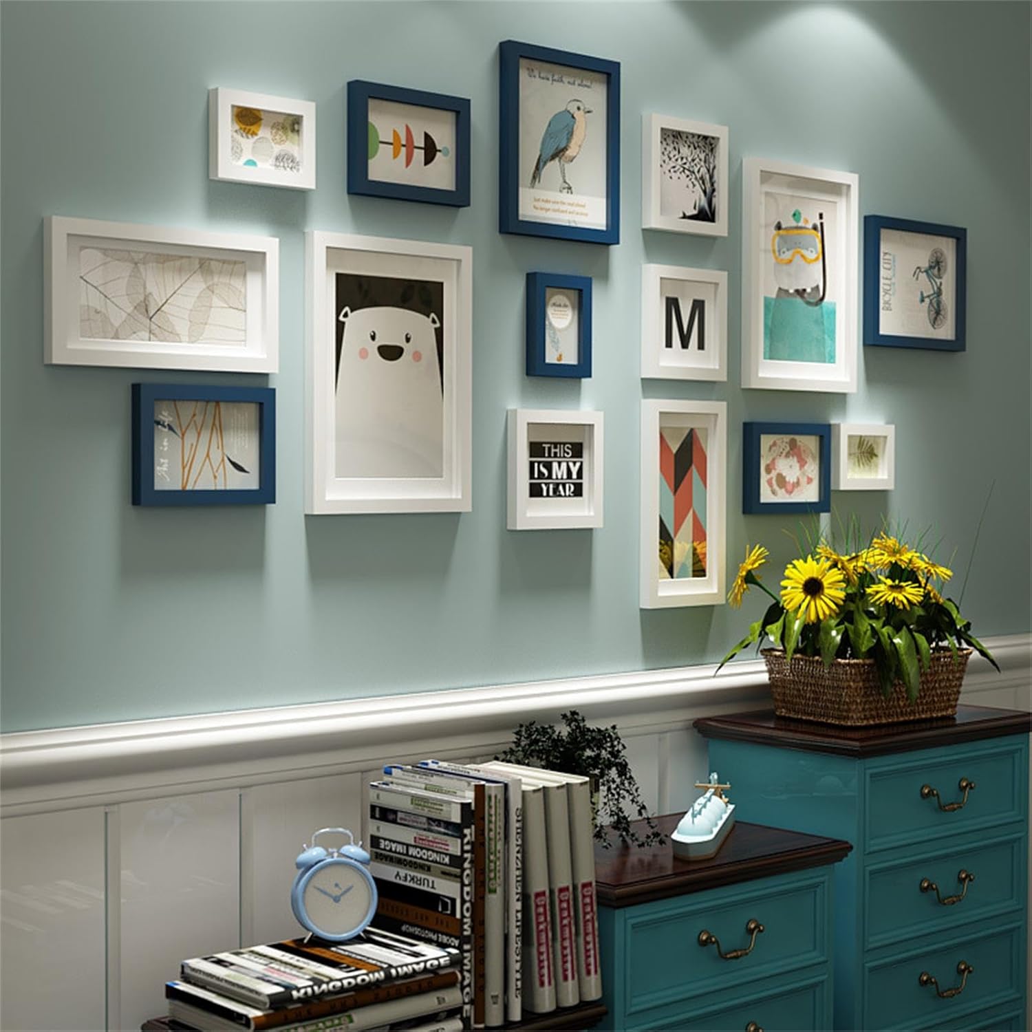 ICWUSA 15 Pieces Picture Frames Set Collage Photo Frames