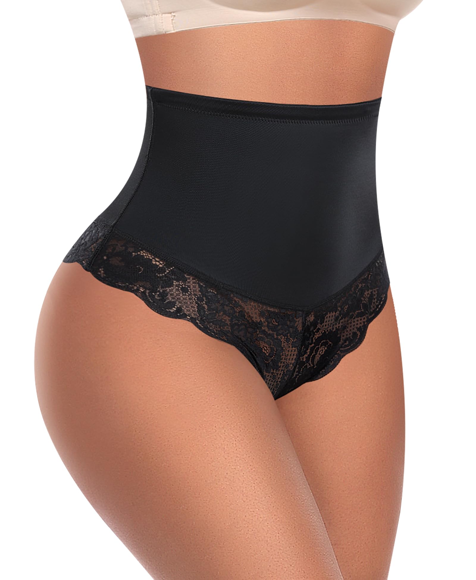 Werena Tummy Control Thong Shapewear for Women Lace Shaping Thong Girdle