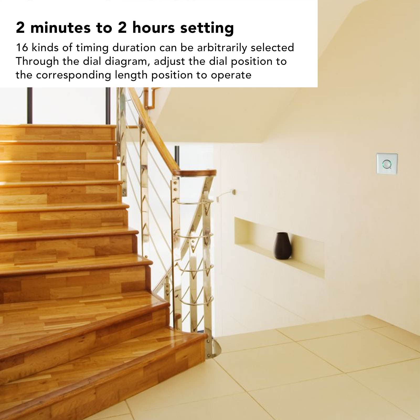Interrupteur de Contrôle du Temps, Commutateur de Minuterie du Panneau Tactile 16A 3500W, 2 Minutes à 2 Heures Countdown Off Off Interrupteur pour Les Appareils électroménagers,