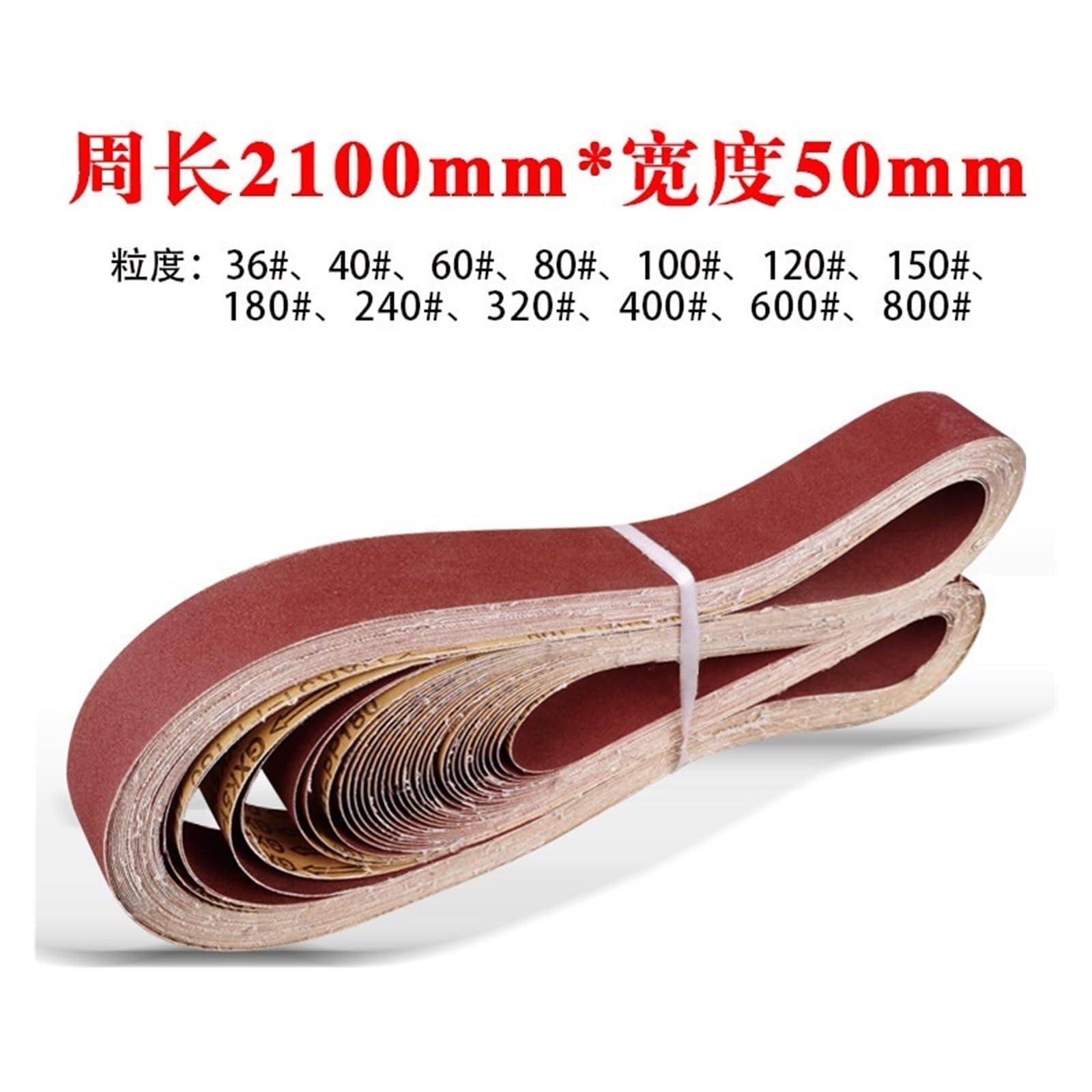 5 Pz 50X2100mm Nastro Abrasivo Abrasivo Lucidatura Metallo 2 "Banda P36-1000 Mix Pack Wet Dry A Duplice Uso(P400)