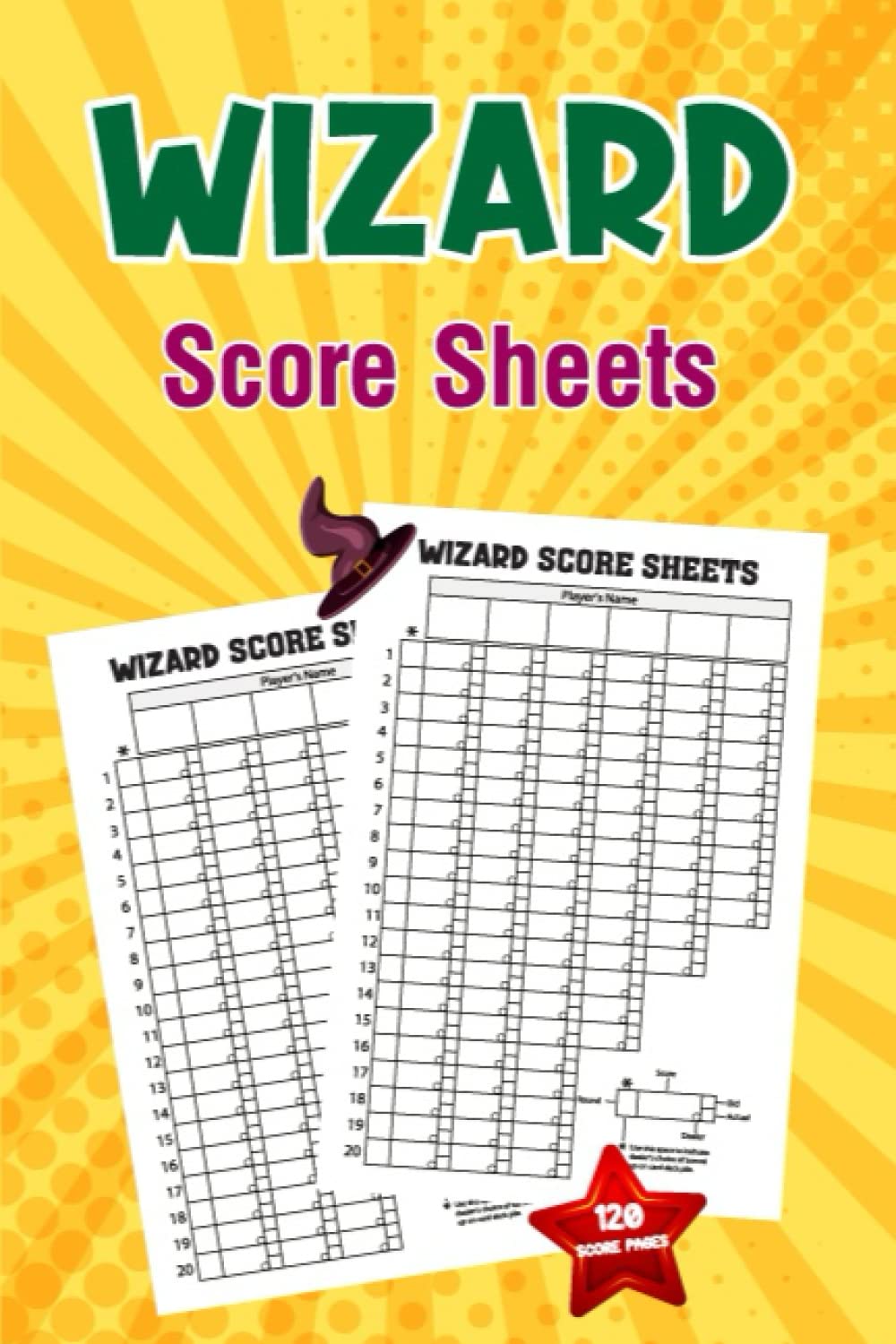 Wizard Score Sheets Wizard Card Game Score Pads Oversized Wizard