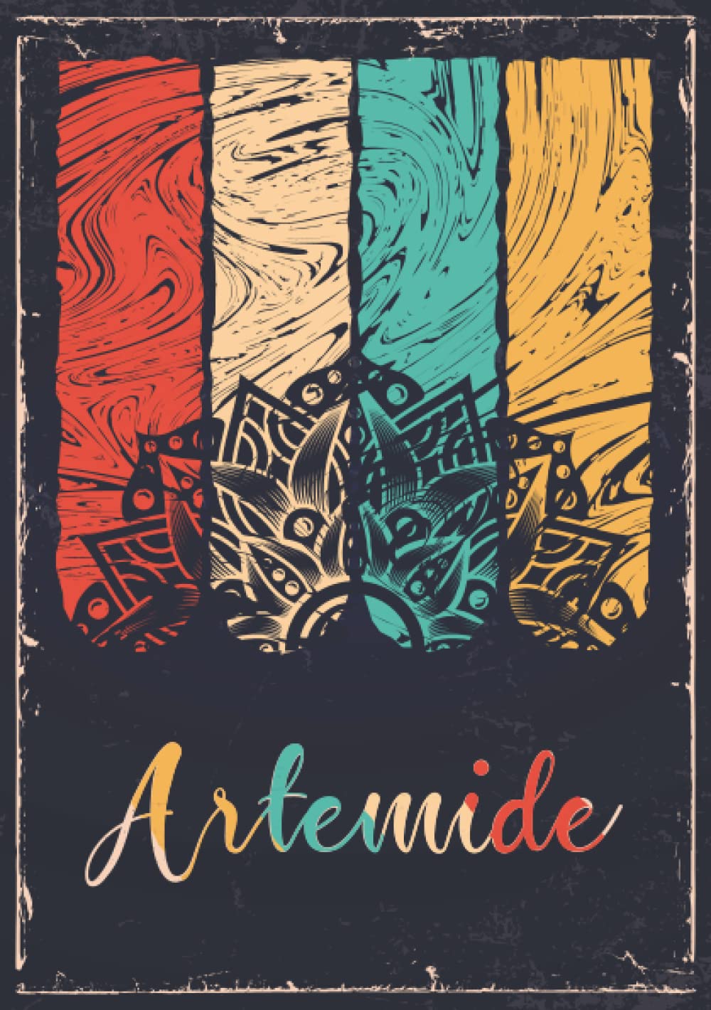 Artemide: Taccuino A5 | Nome personalizzato Artemide | Regalo di compleanno per moglie, mamma, sorella, figlia ... | Design: mandala | 120 pagine a righe, piccolo formato A5 (14.8 x 21 cm)