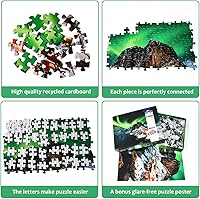 Vista 3 de Rompecabezas de 1000 piezas, rompecabezas de 1000 piezas, rompecabezas desafiante, Northern Lights en Noruega