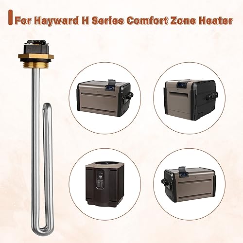 Miniatura 3 de Ximoon CZXELE7623 Elemento calefactor eléctrico de repuesto para calentadores Hayward H Series Comfort Zone - 5.5KW 240V