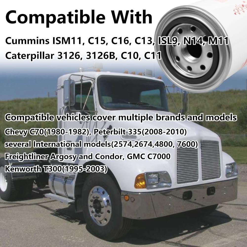 8PCS FS1000 Fuel Filter Water Separator Compatible with Cummins ISM11, C15, C16, C13, ISL9, N14, M11 replace 256-8753