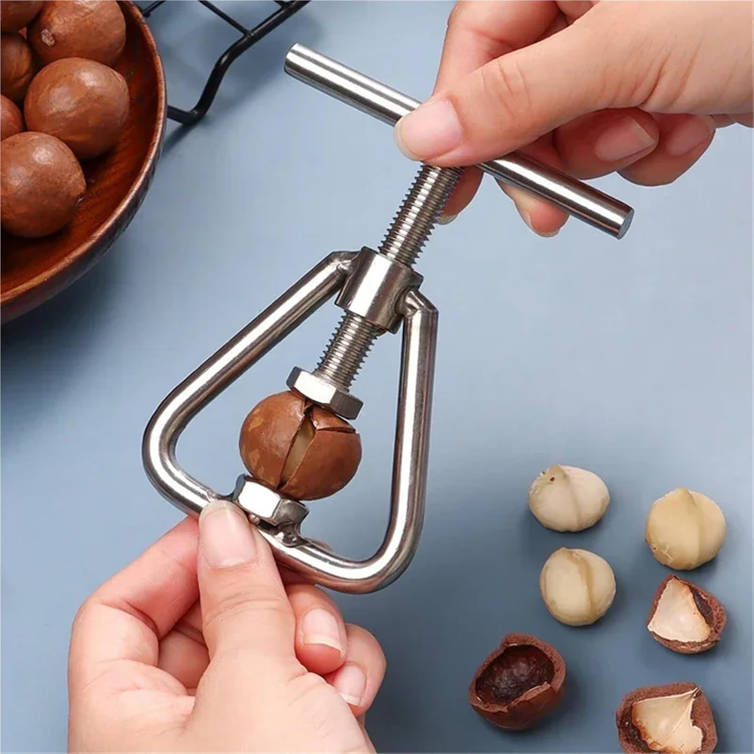 Multifunctional Manual Nut Opener Cracker Machine Walnut Kitchen Tool Steel Sheller Macadamia Accessories