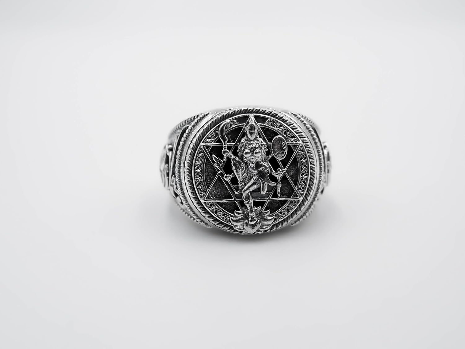 Kali Ring for Men Women Hindu Goddess Jewelry 925 Sterling Silver R-726