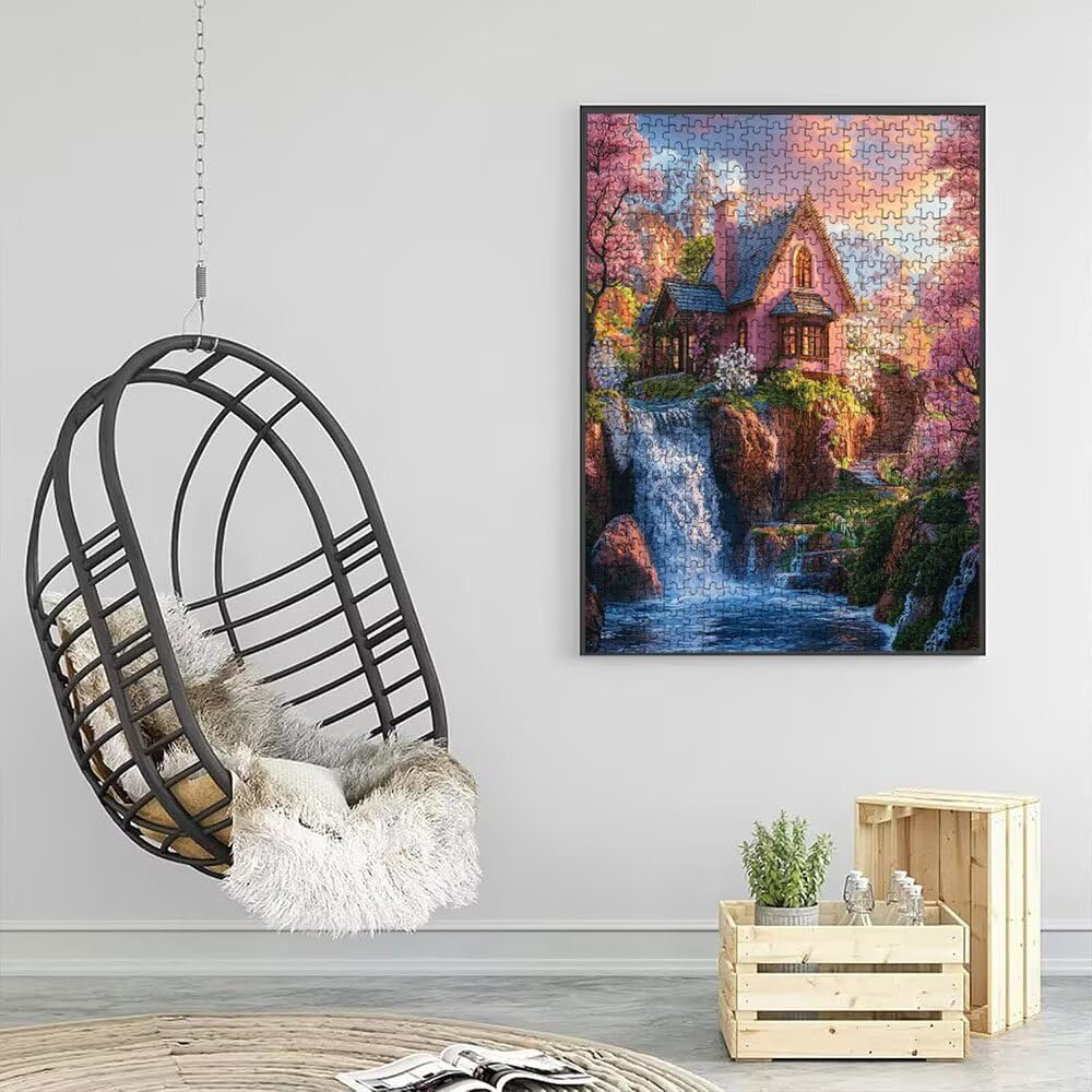 Puzzle 4000 sztuk, wodospad willa puzzle dla dorosłych 4000, drewniane puzzle, klasyczne gry edukacyjne, niemożliwe wyzwanie, rodzina gier, kreatywny prezent DX0YL1-759