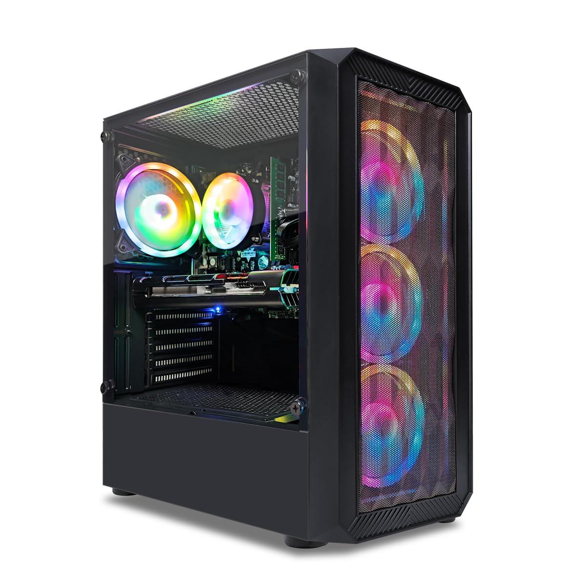 STGsivirGaming PC Desktop Computer Tower, AMD Athlon 3000G 3.5GHz, AMD RX 590 8GB, 16GB DDR4 RAM, 512GB SSD, 600M WiFi, BT 5.0, Windows 11