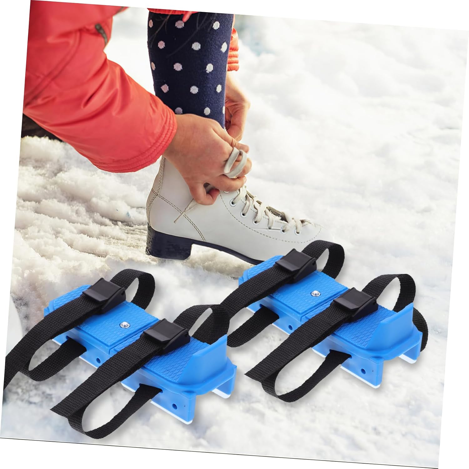 Happyyami Figure Skating Boys and Girls Ice Skates Adjustable Buckle Covers Safe Stable Roller Skates for Toddlers Junior Skater Training Shoes Outdoor Indoor Skating Gear