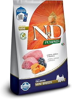 N&D Pumpkin para Cães Adultos de Raças Mini e Pequenas Sabor Cordeiro, Abóbora e Blueberry 10,1Kg