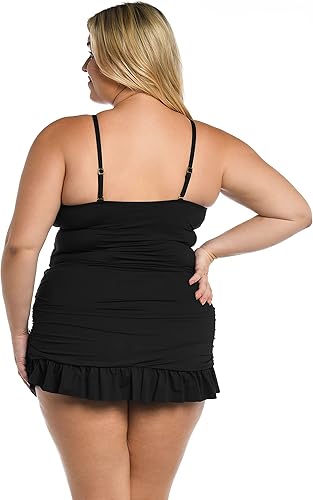 Miniatura 2 de Island Goddess High Neck Keyhole Tankini Top - Ocean