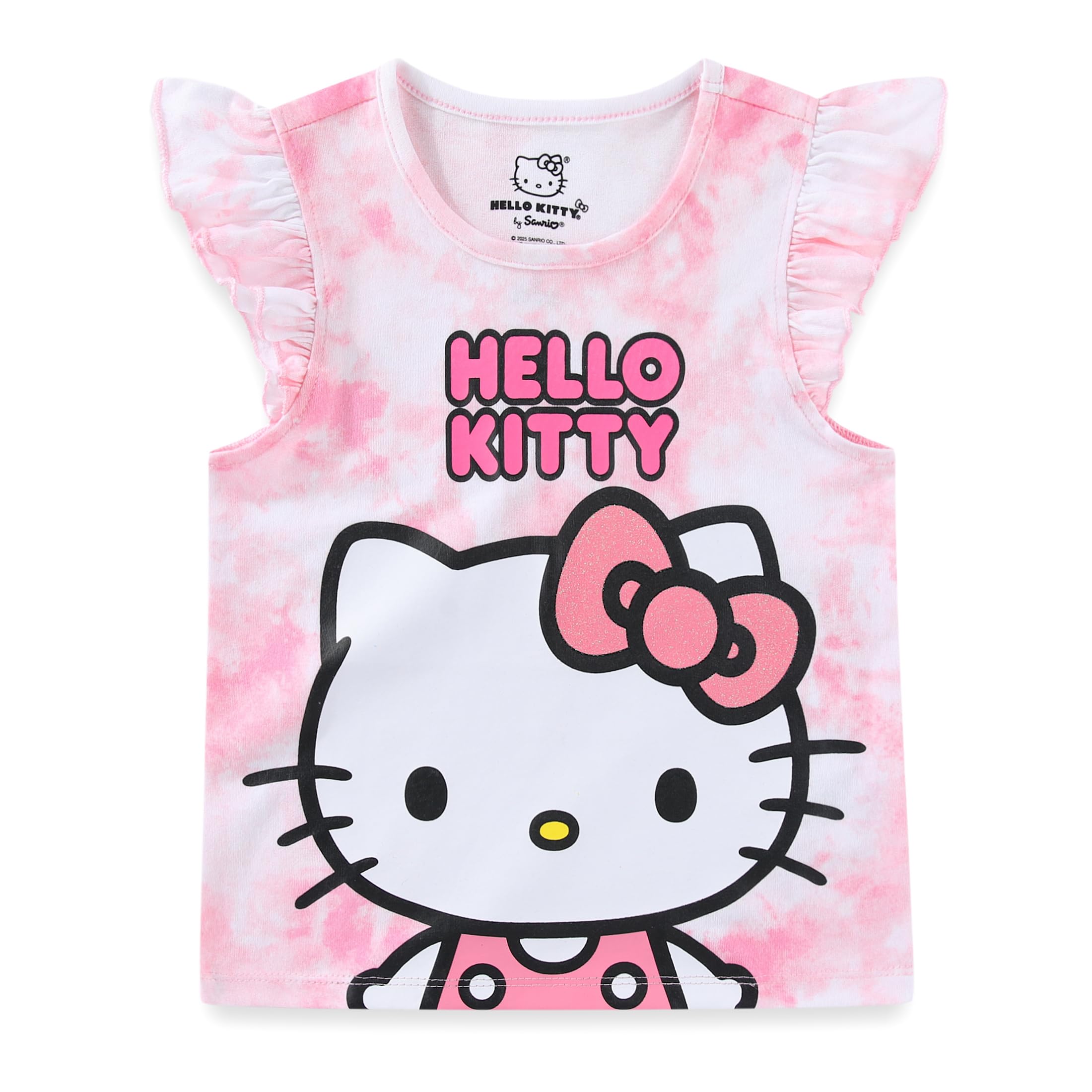Hello Kitty Sanrio - Set con camicia a maniche corte e gonna tutù in tulle, per bambine e bambine grandi