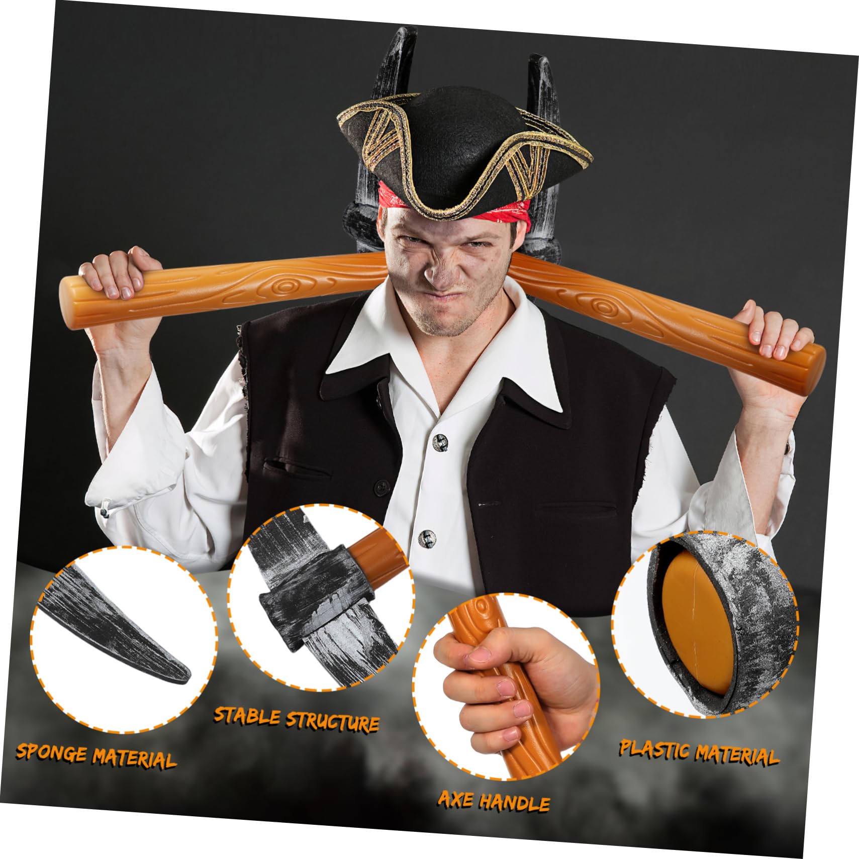 Healeved 6 Pezzi Picconi Leggeri in Plastica e Modelli Decorativi per Feste Cosplay Teatrali Piccolo Piccone Portatile per Scenografie e Foto