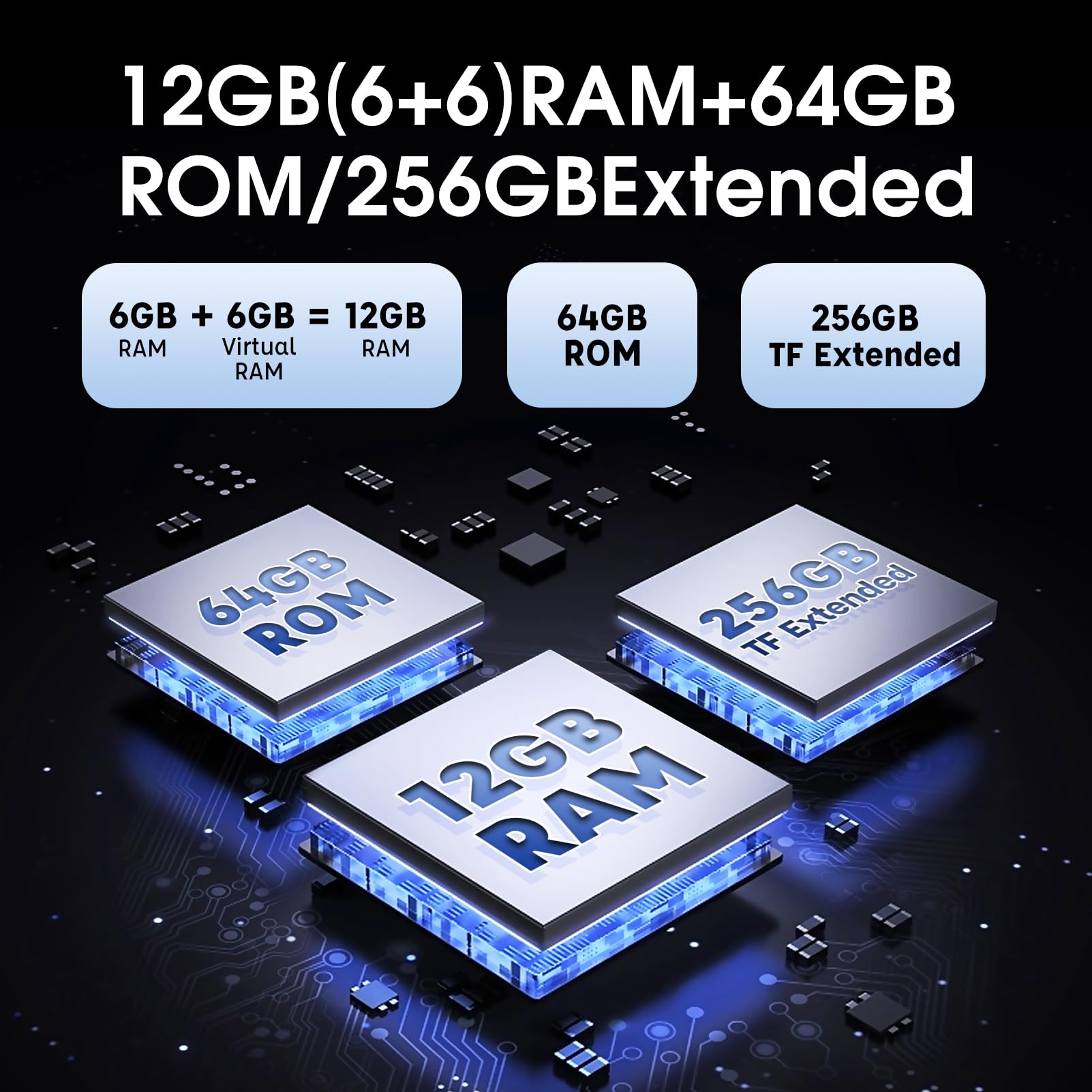 Ulefone Armor X13 Rugged Smartphone 12GB+64GB(256GB Espandibile) Cellulare 6320mAh Batteria, Android 13, 50MP+24MP Visione Notturna, 6.52" HD+, Telefono Robusto 4G Dual SIM/Impronta Digitale/Face ID