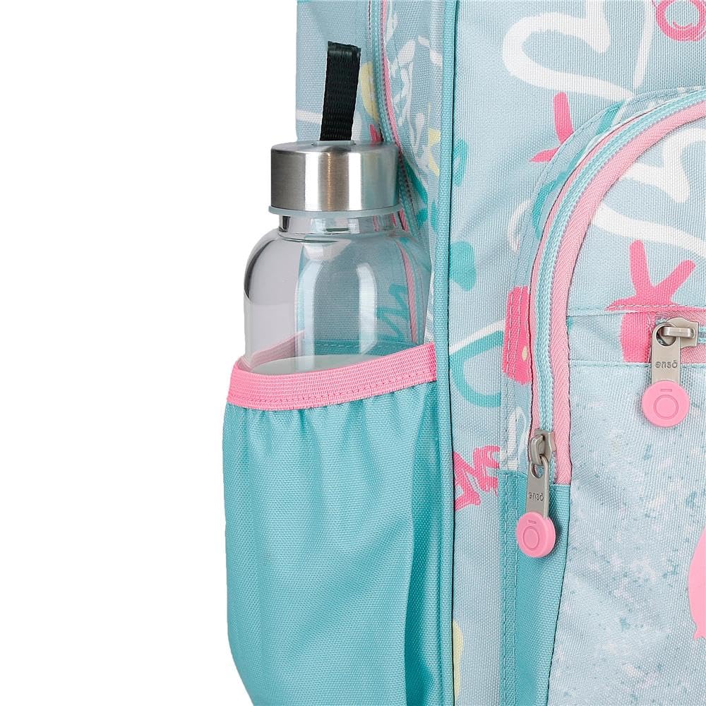 Enso Little Urban Queen Mochila Escolar Mochila Infantil Fabricada en Poliéster, Tirantes Anchos y Ajustables Que se adaptan, Bolsillo Frontal.