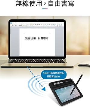 PenPower EZ Go Wireless Writing Pad(Win/Mac) No Installation Needed | Large Writing Area | Handwriting | Personalized Signature