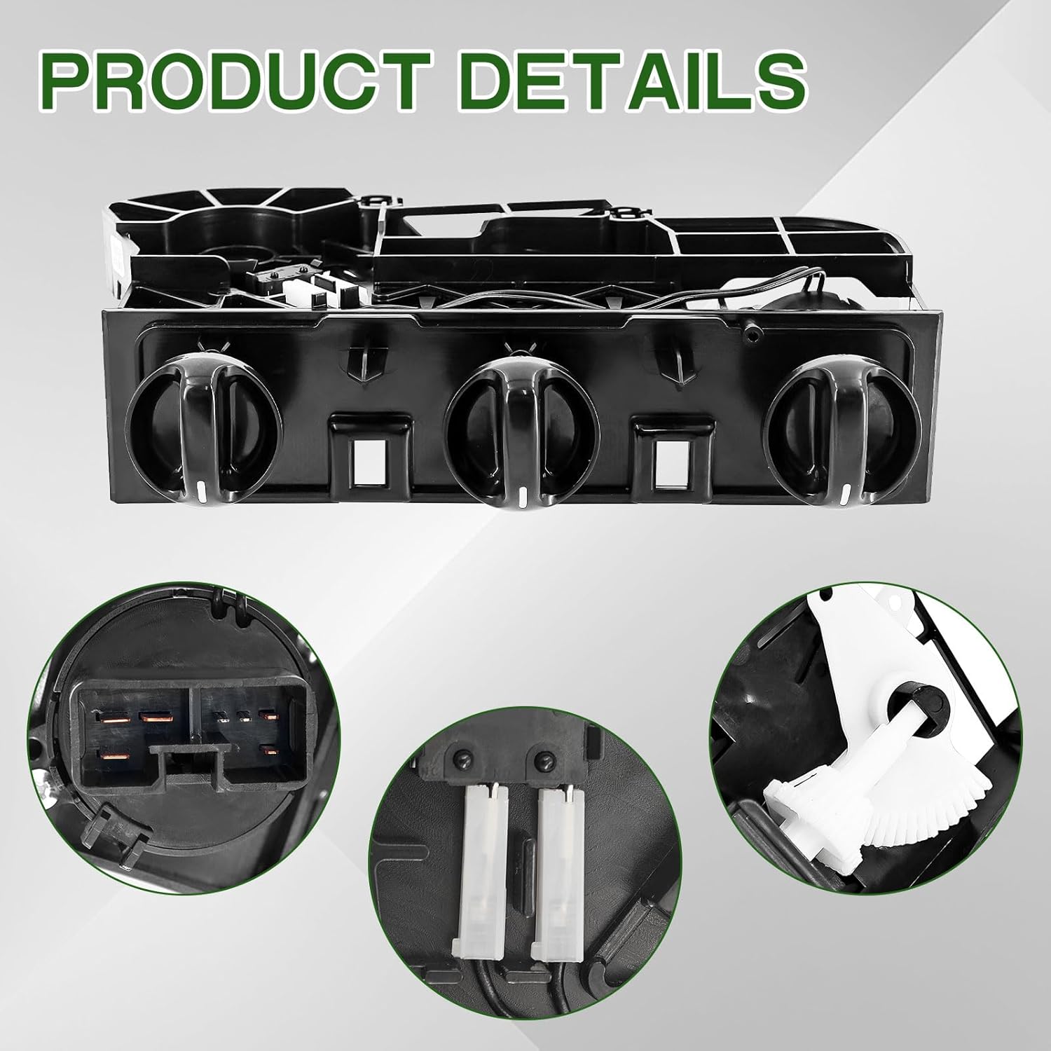 AC Heater Climate Control Switch Assembly Compatible with Toyota Tundra 2000-2006 3.4L 4.0L V6/ 4.7L V8, Replace# 55910-0C010, 559100C010, 55905-0C010, 559050C010