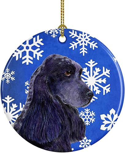 Caroline's Treasures Cocker Spaniel - Adorno de cerámica para colgar en el árbol de Navidad, para el hogar, Navidad, fiestas, regalo, 3 pulgadas,