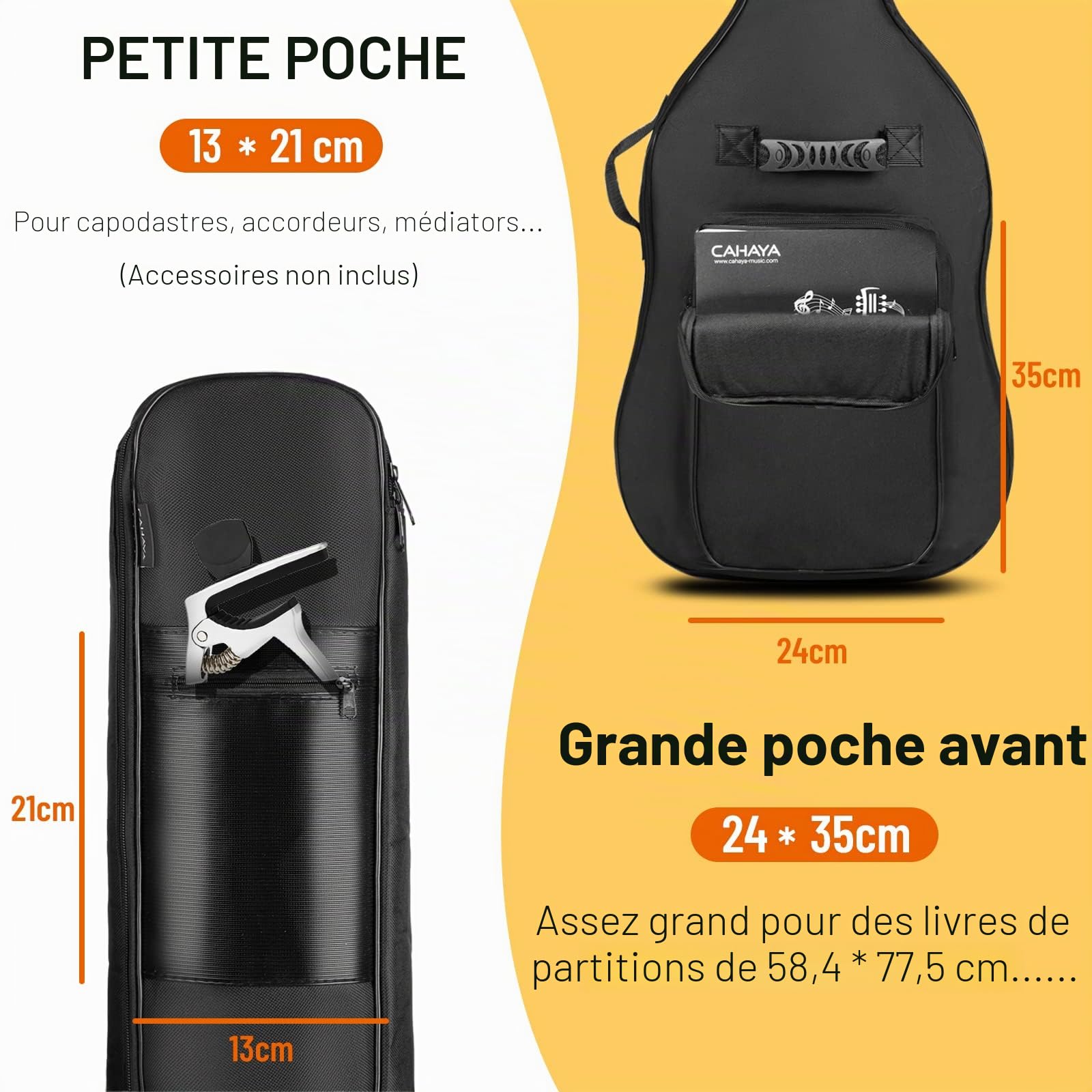 CAHAYA Housse pour Guitare Basse électrique Gigbag Sac à Dos étui Souple rembourré Sac à Dos Noir rembourré Etui Souple pour Guitare Basse