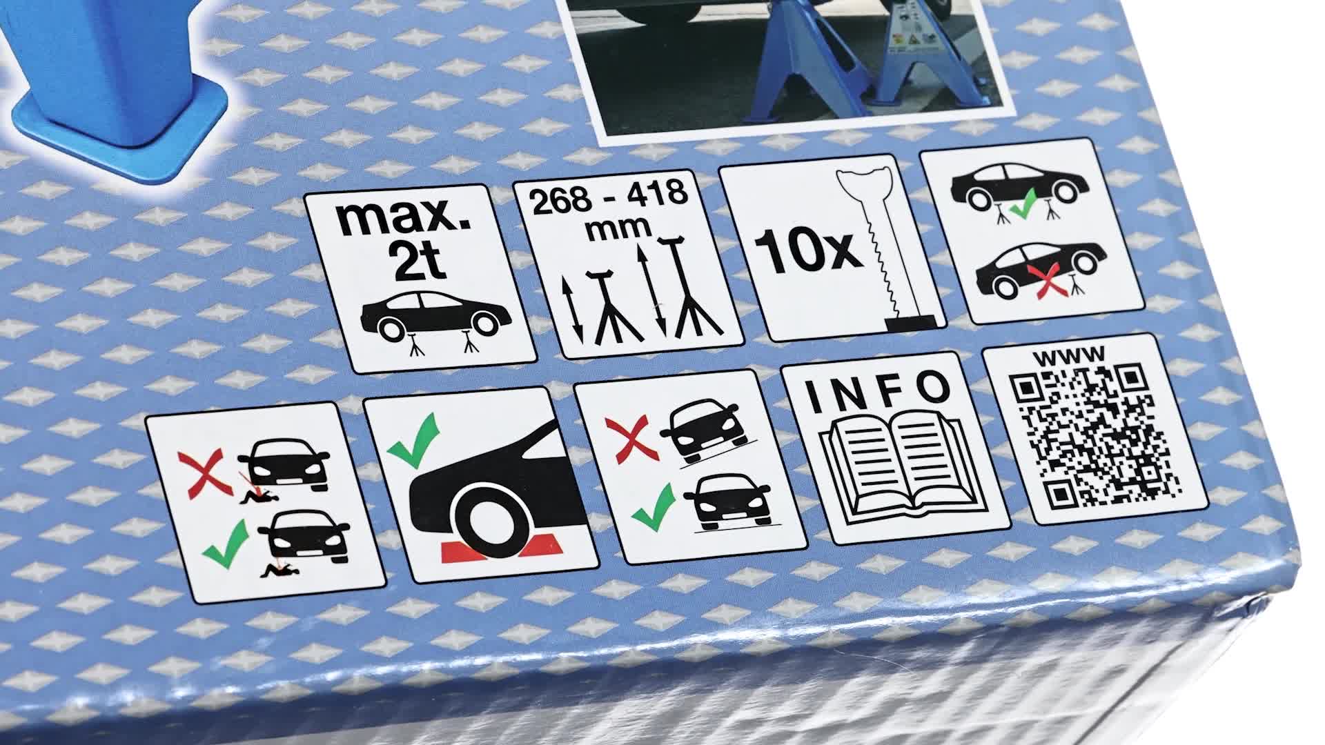 BGS Supporti Portanti 2000 Kg/coppia | Corsa 268 - 418 Mm | 1