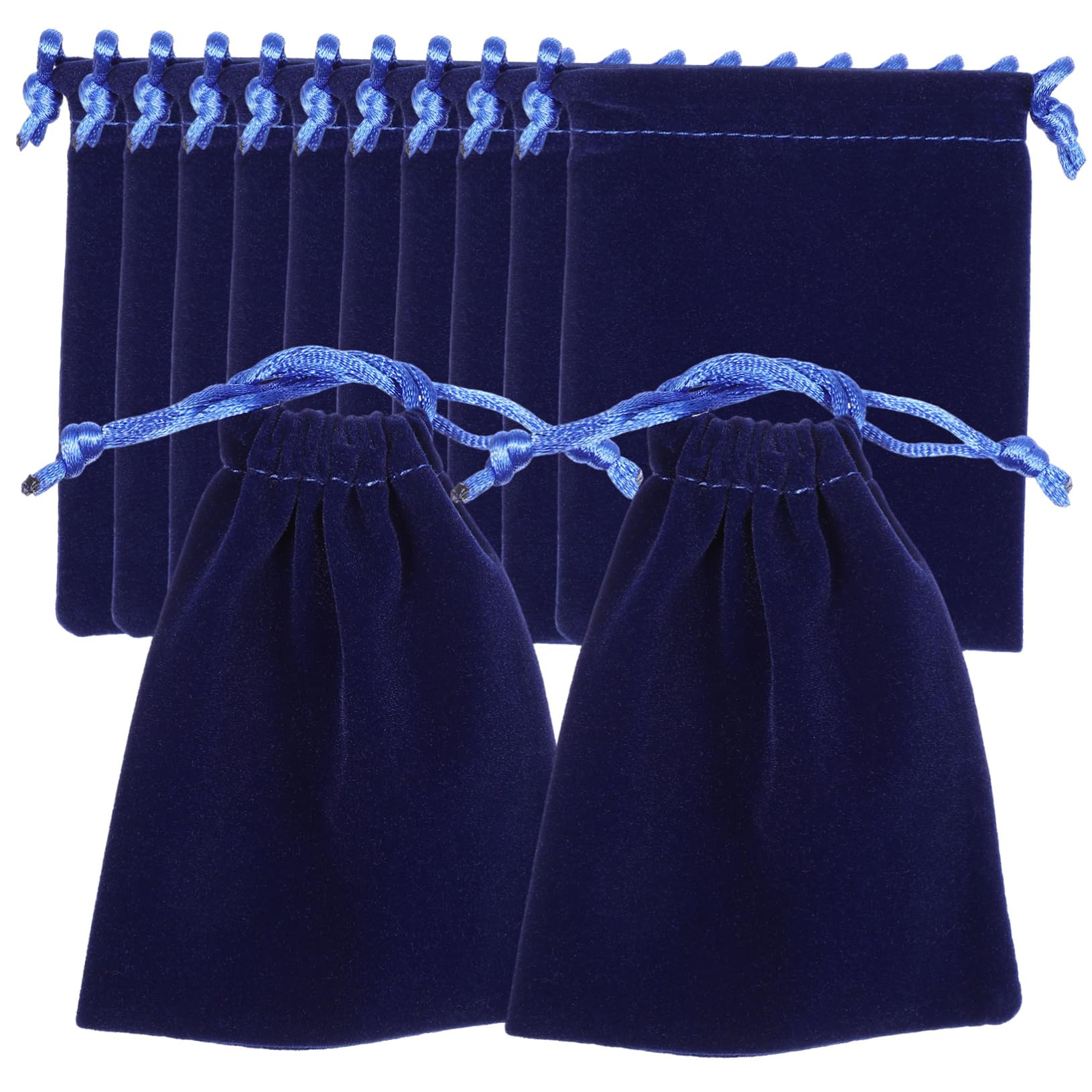 50stücke Schmuckbeutel Mit Kordelzug Aus Samt in Königsblau Für Taschenuhren Ketten Armbänder Und Kleine Gegenstände Tragbar Und Praktisch