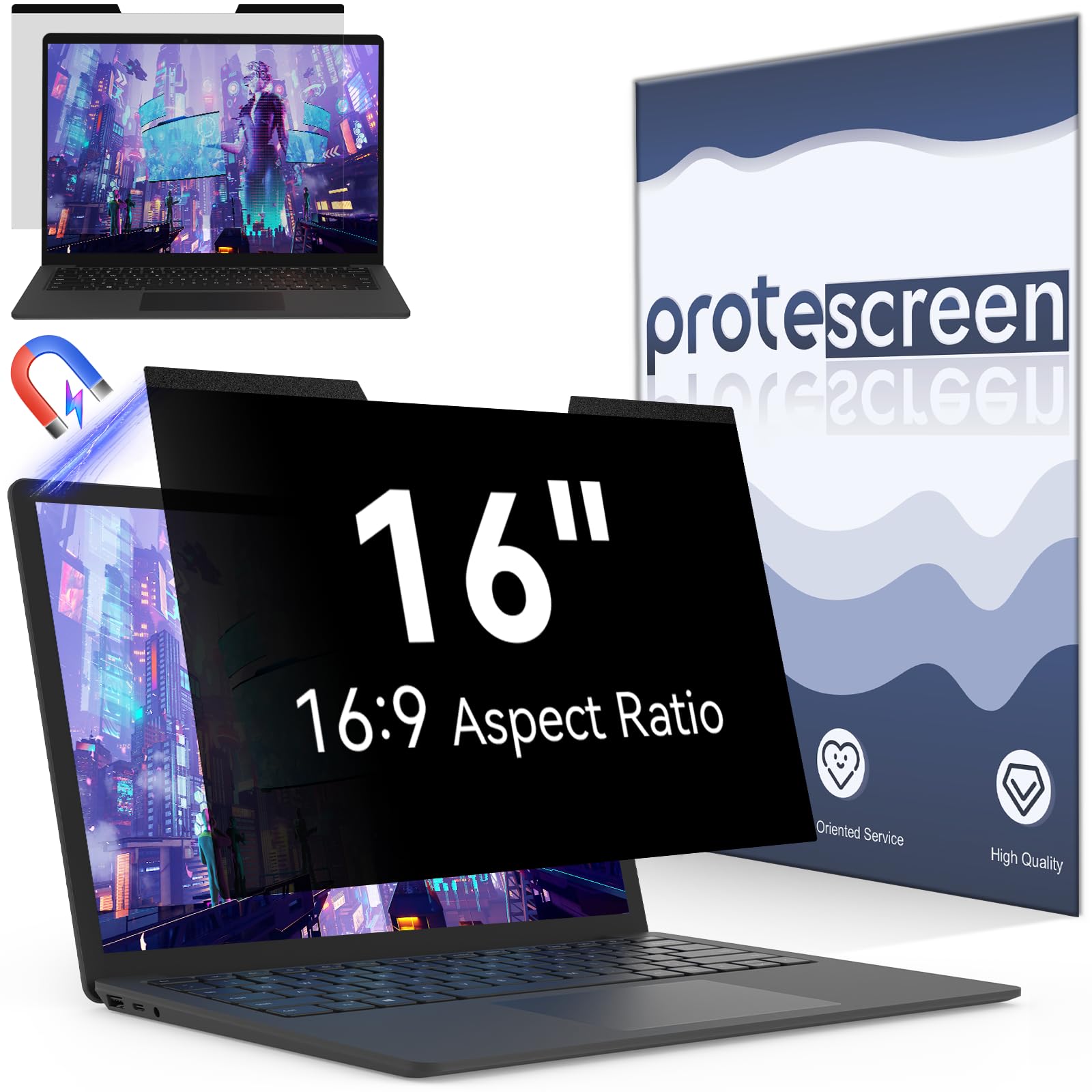 14 Inch Laptop Screen ZOEGAA Laptop Privacy Screen 14 Inch For 16:10 ...