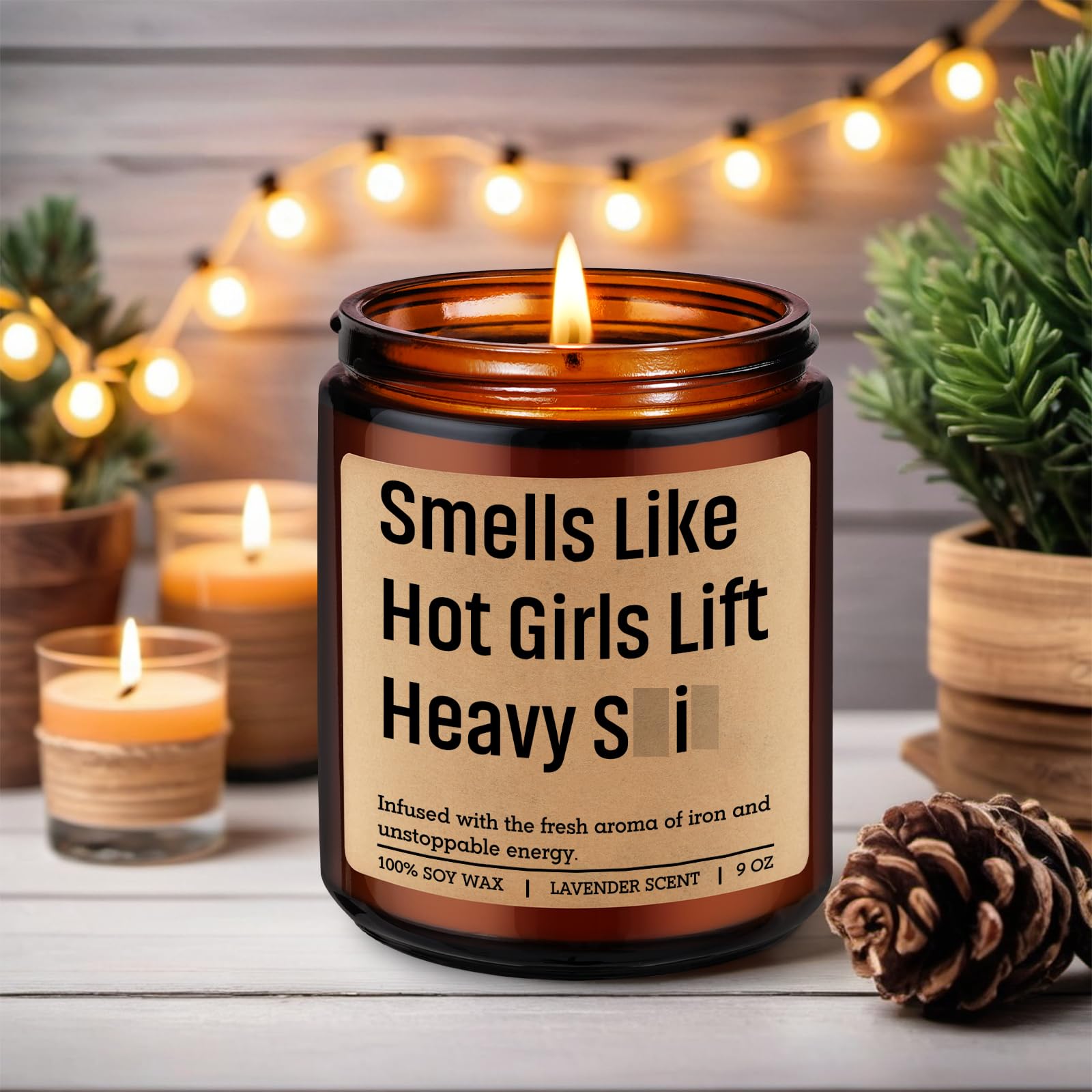 Miracu Candle, Gym Gifts for Women, Workout Gifts for Fitness Lovers Girls, Gym Rats - Funny Weightlifting, Powerlifting, Mothers Day, Birthday Idea for Female Weightlifter, Power Lifter, Bodybuilder