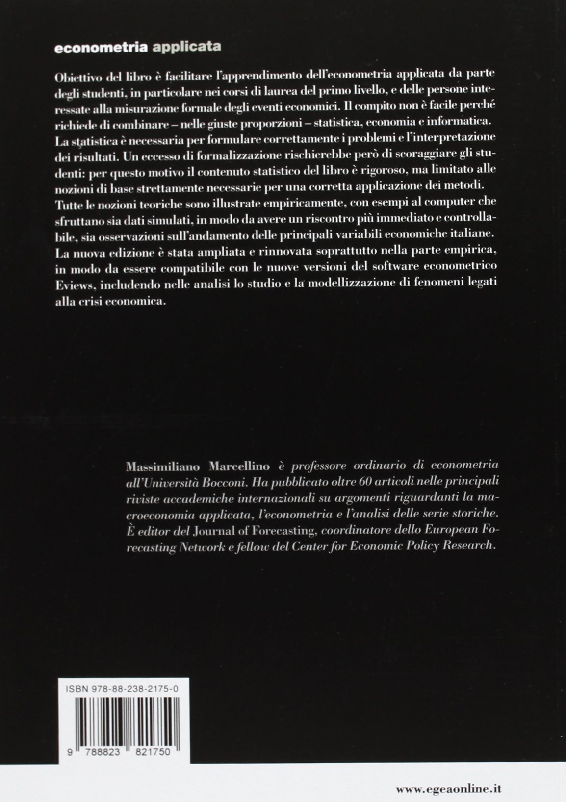 Econometria applicata. Un'introduzione