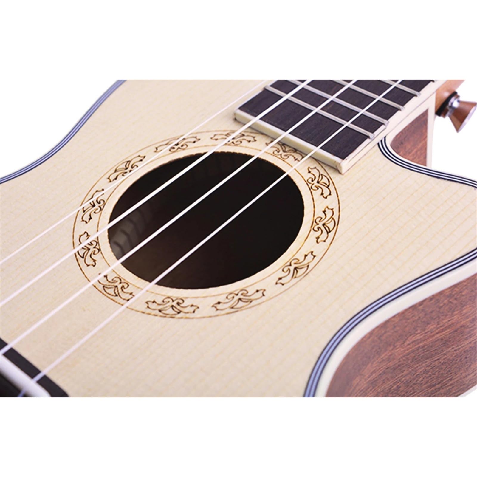 Strumento A Corda Per Chitarra Ukulele In Legno Massiccio Naturale Opaco Da 24 Pollici Ukulele Kit