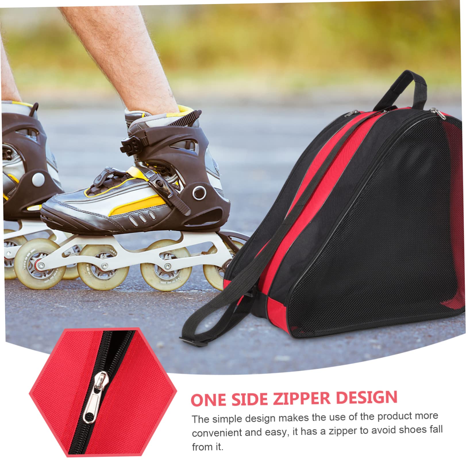BESPORTBLE Borsa Da Skate Pattini A Rotelle Per Adulti Pattini A Rotelle Per Ragazze Di Ghiaccio Borsa Per Pattini Da Viaggio Contenitore Scarpe Pattini Panno Oxford