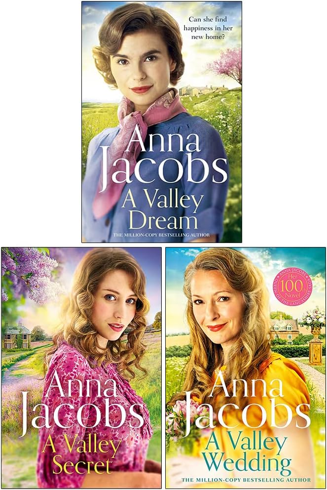 Anna Jacobs Backshaw Moss Series 3 Books Collection Set (A Valley Dream, A Valley Secret, A Valley Wedding)