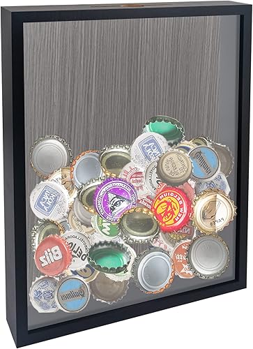 GraduationMall Marco de caja de sombra de carga superior de 11 x 14 pulgadas con vidrio HD, vitrina de madera con ranura, profundidad interior de