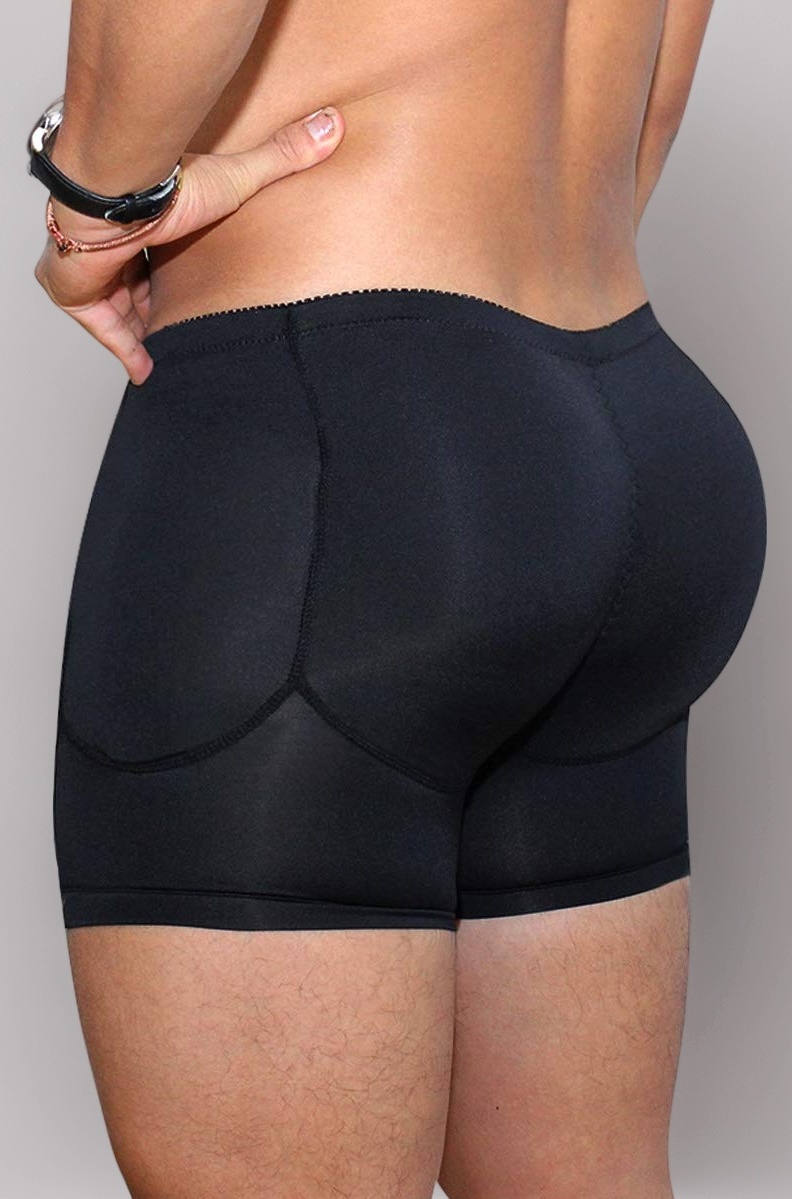 Men Padded Underwear Briefs Boxers Men Butt Booster Hip Enhancer 4 Detachable Pads