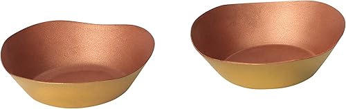 De Kulture - Portavelas votivo de cobre puro hecho a mano, diya, ideal para decoración de mesa del hogar, 3 x 1 DH (pulgadas), juego de 2