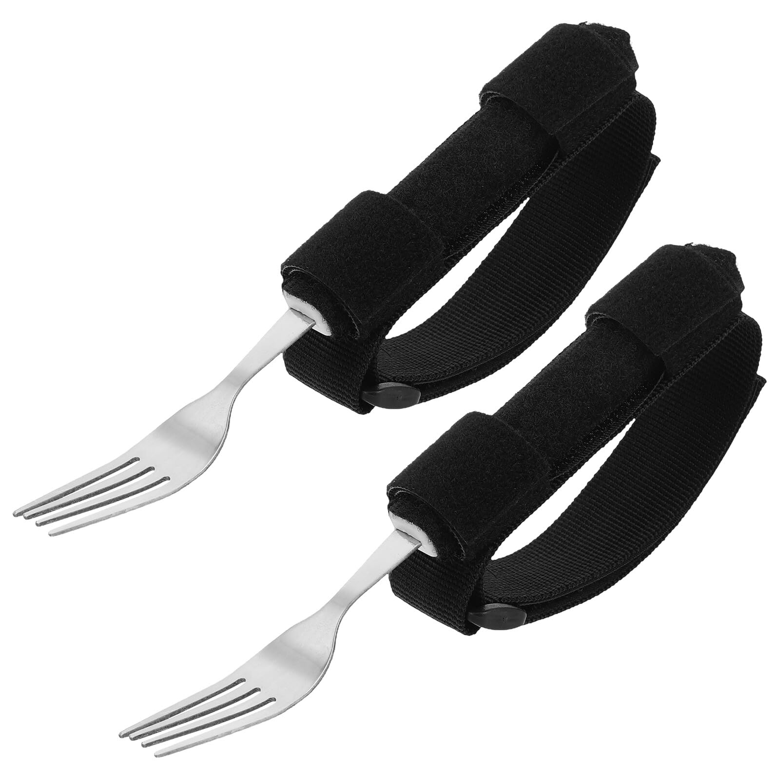 Soporte Ajustable para Tenedor Manguito Adaptable Antideslizante 2 Piezas, Utensilios para Comer para Personas Mayores Temblores y Discapacidad, Ayuda para Alimentación