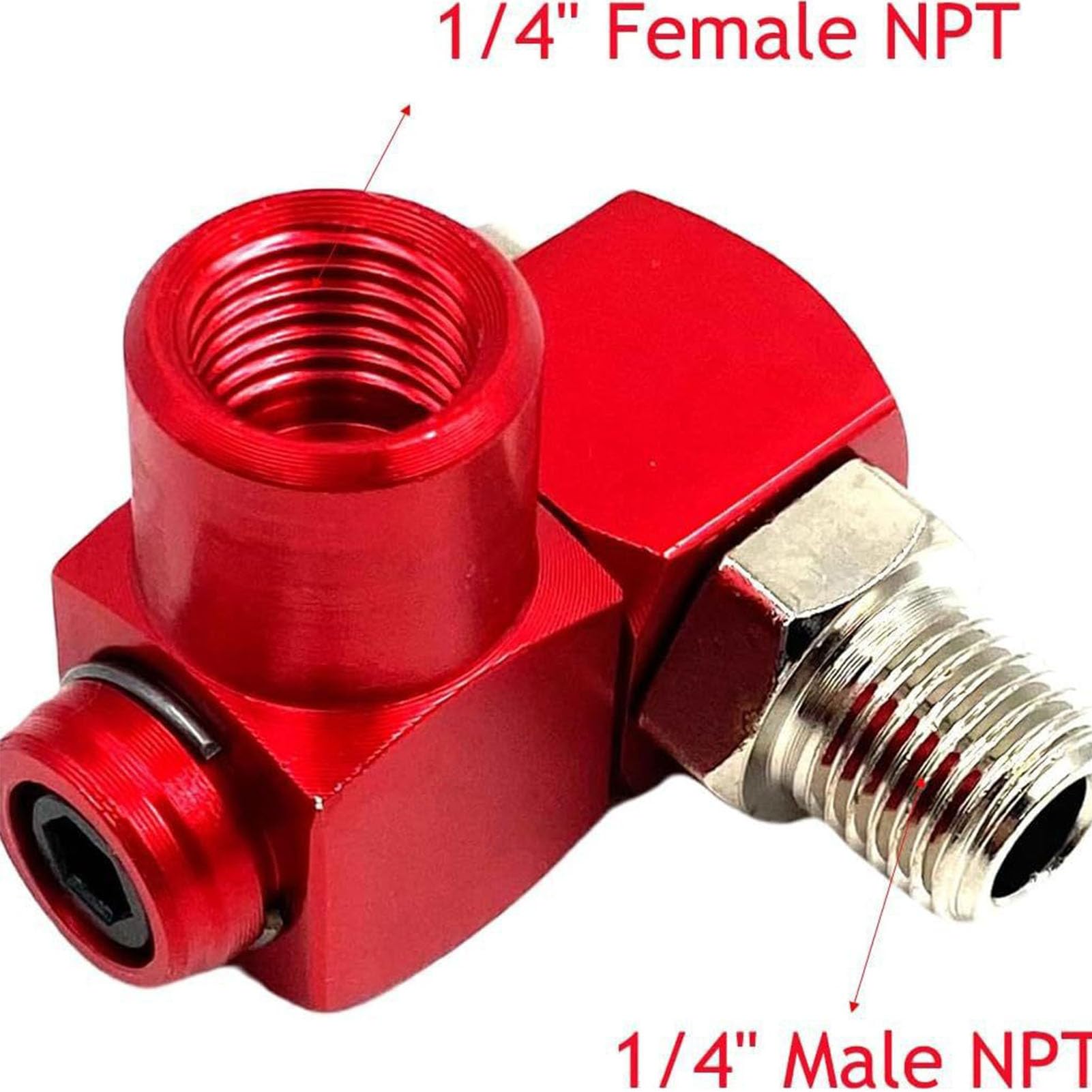 Eujgoov Conector Giratorio Neumático, Acoplador para Manguera de Aire, 12 Piezas 1/4 NPT Rotación de 360 Grados, for Sistemas de Aire Comprimido