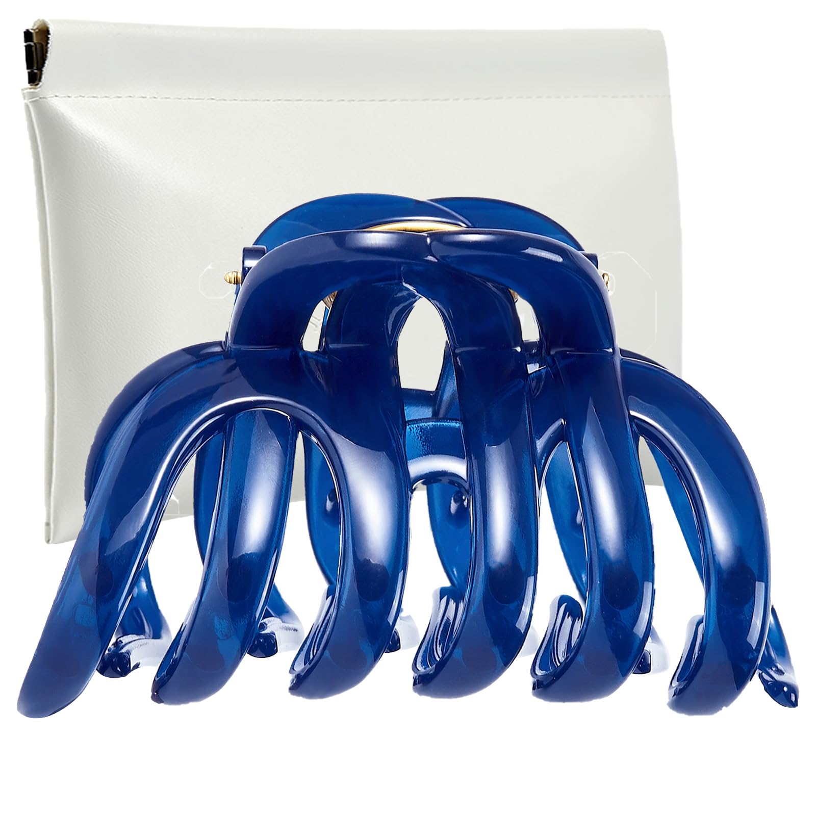 Hair Clips for Women，Octopus Claw Clips for Thick Hair，Cute & Stylish Hair Accessories for Women Everyday Use，Hair Clips for Styling (Gem blue)