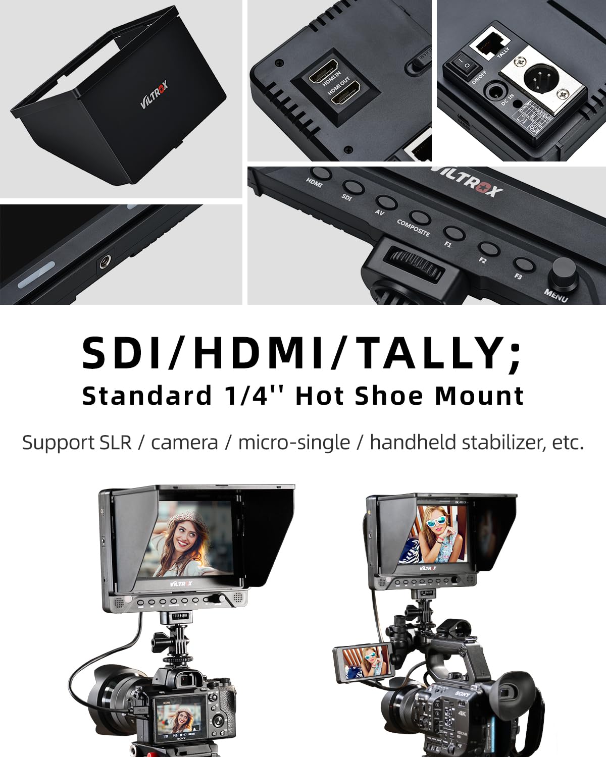 Amazon.com : VILTROX DC-70EX 7'' Camera Field Monitor, 4K HD