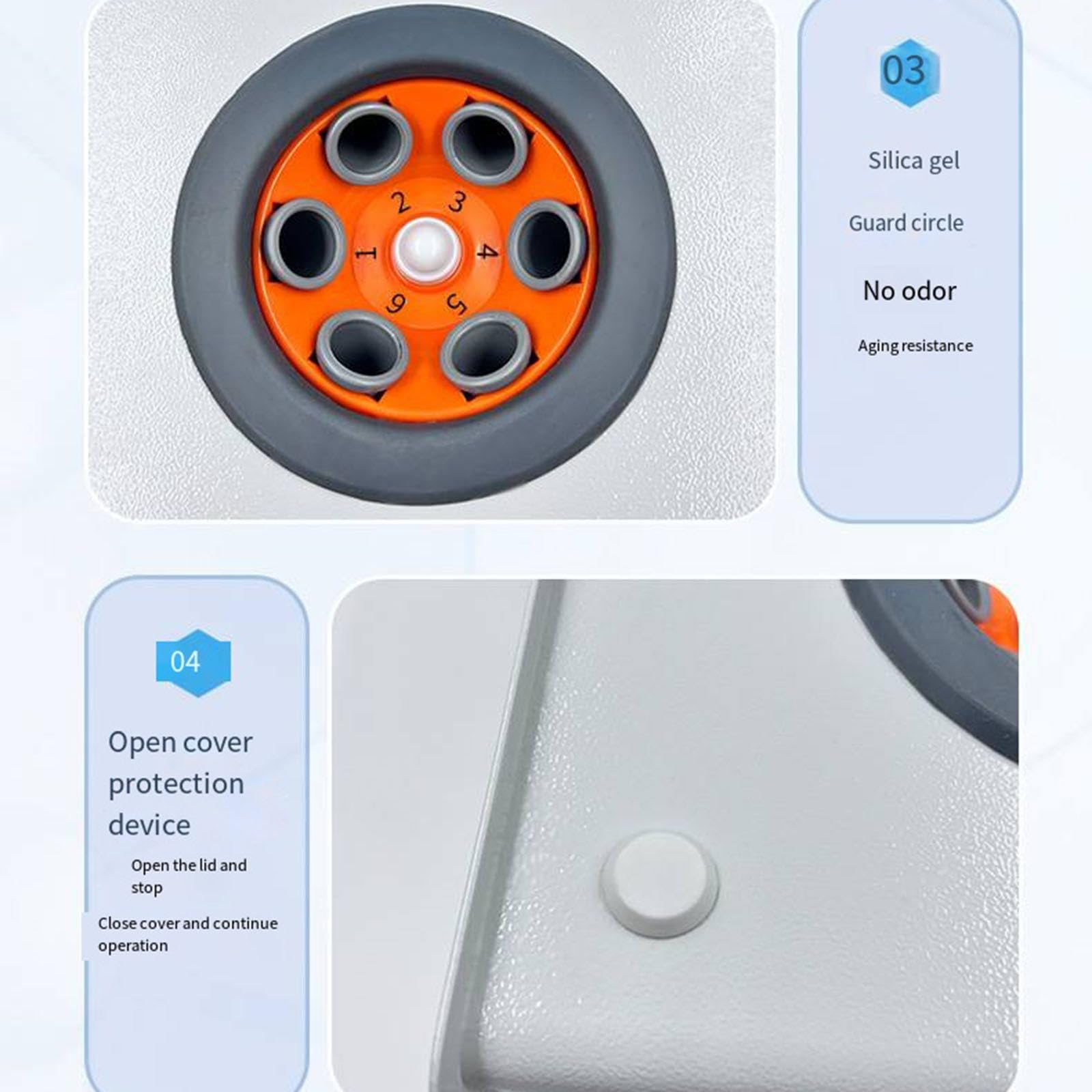 Centrífuga de laboratorio, 4000 RPM, cubierta transparente, rotor multicapacidad para investigación científica y campos médicos