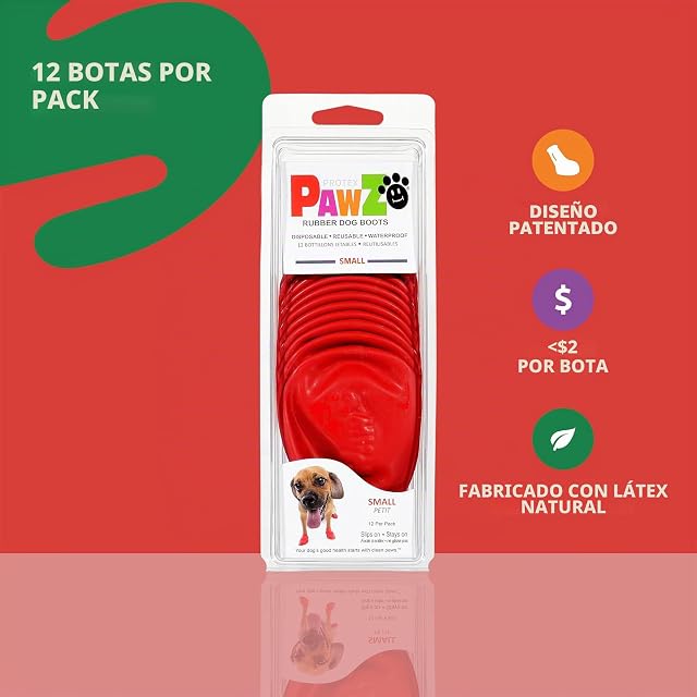 Foto 2 de 7 de Pawz Dog - Botas para perros Rojas